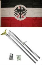 3x5 German Deutches Reich Eagle Germany Flag Aluminum Pole Kit Set PREMIUM Vivid - £22.84 GBP