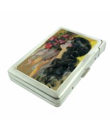 Roses Pinup Illustration Cigarette Case w/Built in Lighter Metal Wallet - €17,07 EUR