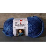 Red Heart Boutique Sashay Yarn 3.5oz 30 Yards 6 Super Bulky Sapphire Met... - $9.50