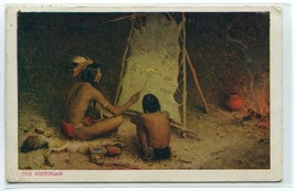 The Historian Native American Teacher Student 1909 postcard - $6.39