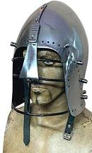 Medieval Bascinet Buhurt Helmet Made in 14 Gauge Steel ABS - $153.95