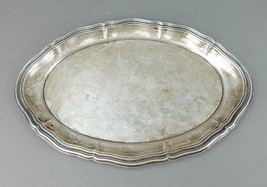 Lutz &amp; Weiss German Antique 835 Silver Oval Serving Platter Tray 328 Grams - £550.85 GBP