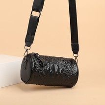 Cow Leather Handbag for Women 2022 New Weave Wide Straps Female Shoulder Crossbo - £34.42 GBP