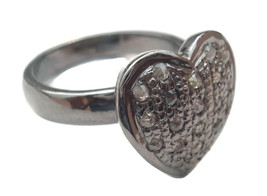 Victorian 0.60ct Rose Cut Diamond Wedding Heart Pretty Ring - £520.11 GBP