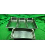 Lot of 4 Vollrath 30322 Super Pan V S/S 1/3 Size x 2.5 D Food Pan - $39.46