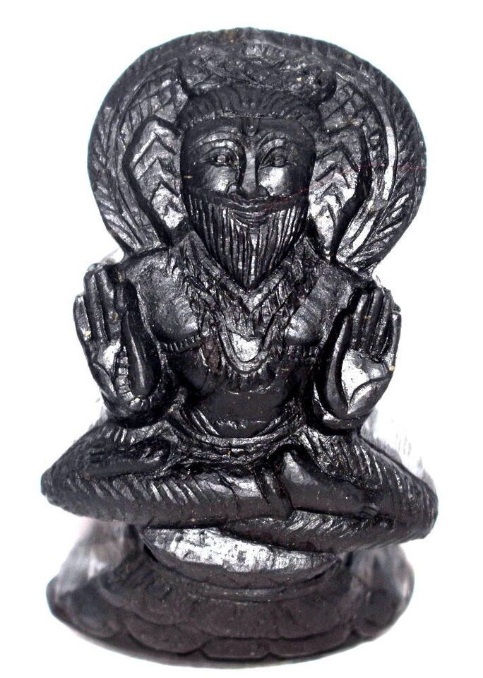 Veda Vyasa Idol On Natural Golden Sudarshan Shaligram of Gandaki River N... - $148.50
