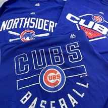 3 Chicago Cubs Baseball Blue T-Shirt Majestic MLB Northsiders Mens Sz M NEW - £13.47 GBP