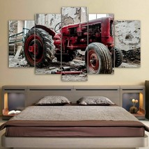 Old Rustic Tractor Farm Five Piece No Frame Canvas Multi Panel Home Decor Wall A - £23.57 GBP+