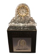 VINTAGE Collectable Mini Clock Quartz Clock 24% Lead Crystal With Origin... - $8.15