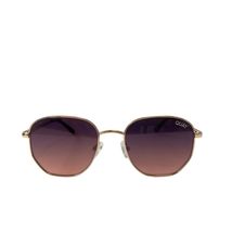 Quay Australia Big Time Round Sunglasses Rose Navy Peach - $66.48