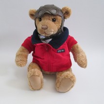 Lands End Pilot Teddy Bear Plush Gund Dressed Stuffed Animal Vintage 90s - £26.05 GBP