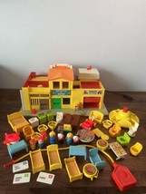 Vintage Fisher Price Little People 997 Play Family Village W/ Accessories - £59.75 GBP