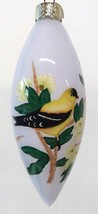 Old World Christmas Li Bien Reverse Inside Paint Glass Ornament Signed Goldfinch - $29.02