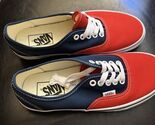 Vans Authentic Low Lace Up Color block Blue/Red Shoes!!(Mens 6.5/Womens 8 - $43.56