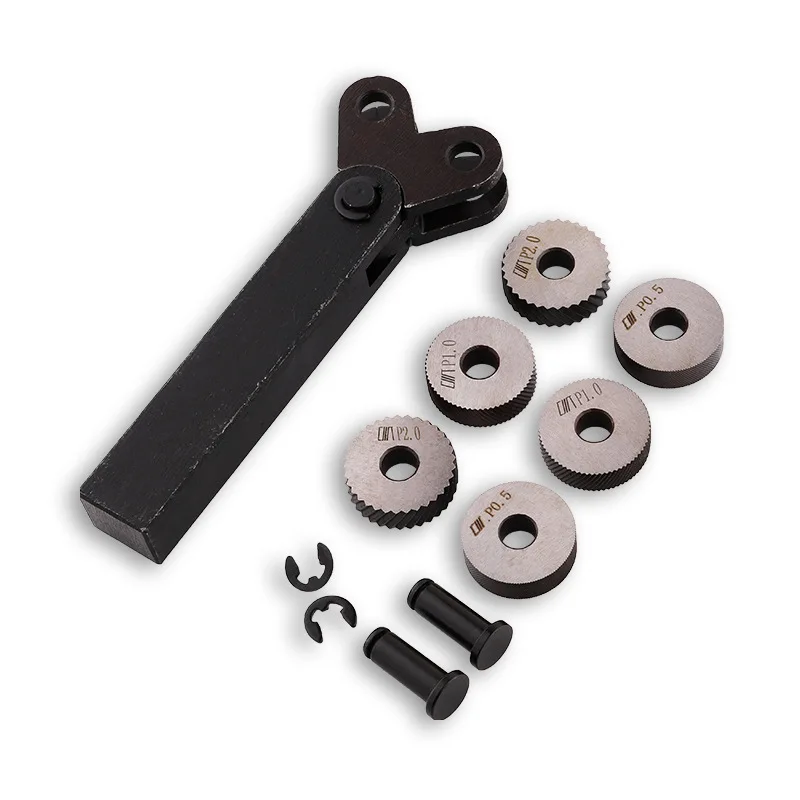 Dual Wheel Knurling Tool Kit 7pcs 0.5mm 1mm 2mm Diagonal Wheel Linear Pi... - €68,74 EUR
