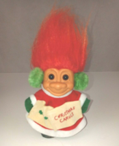 Vintage Russ Troll Doll Christmas Carols 5&quot; Doll Red Hair Complete (B) - £11.43 GBP