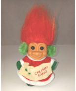 Vintage Russ Troll Doll Christmas Carols 5&quot; Doll Red Hair Complete (B) - $14.54