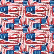 Carolina Creative Bandanna (Painted American Flag) Patriotic 22&quot; x 22&quot; USA - £5.94 GBP