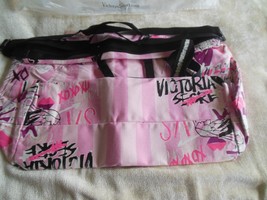 NEW Victoria&#39;s Secret Large Multi-Color Canvas Travel Tote - £55.86 GBP