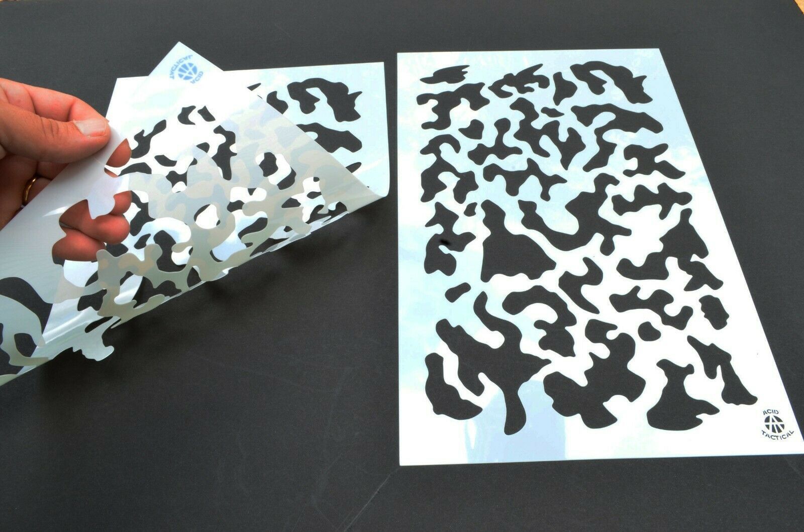 Acid Tactical Mylar Camouflage Stencils 10mil DIY Paint Hunting Rifle Gun RC Camo 8 Pack Set