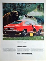 1968 Opel Kadett with Elephant Vintage Advertisement Print Art Car Ad - $19.02 CAD