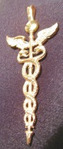 Caduceus Cadducee Pin Pin Pin Solid Silver 925 Medicine Amulet-
show original... - £54.63 GBP