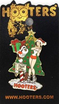 Hooters Restaurant Holiday Christmas Tree At North Pole With Hootie &amp; Girl Pin - $9.99