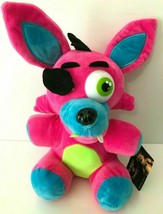 LARGE 16&quot; FNAF FOXY PINK BLACKLIGHT NEON. LICENSED PLUSH. NEW. RARE. NWT - $25.57