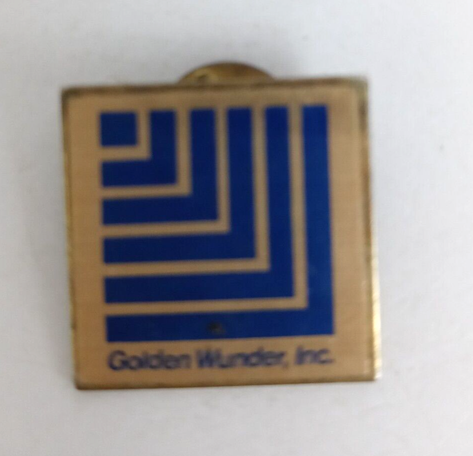 Vintage Golden Wunder, Inc. Blue &amp; Gold Tone Lapel Hat Pin - $5.45
