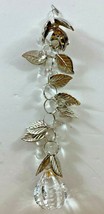 Vintage 7 in Silver Leaf Crystal Cascading Sun Catcher Ornament - £19.46 GBP