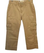GAP Jeans Tan Cotton Cargo Capri Pants with Back Flap Pockets Womens Size 4 - $19.79