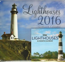 Lighthouses - 2016-12 Month Wall Calendar Plus Mini Calendar - £11.73 GBP