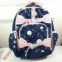 Pottery Barn Kids Solar System Back Pack pink blue planets moon stars girls bag - £33.57 GBP