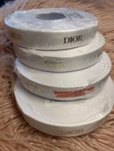I00% AUTHENTIC DIOR Holiday Ribbon White Satin w/Gold Lettering Roll of ... - £45.59 GBP
