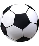 Black And White 2.5&#39; Gofloats Giant Inflatable Soccer Ball, Made From Pr... - £31.32 GBP