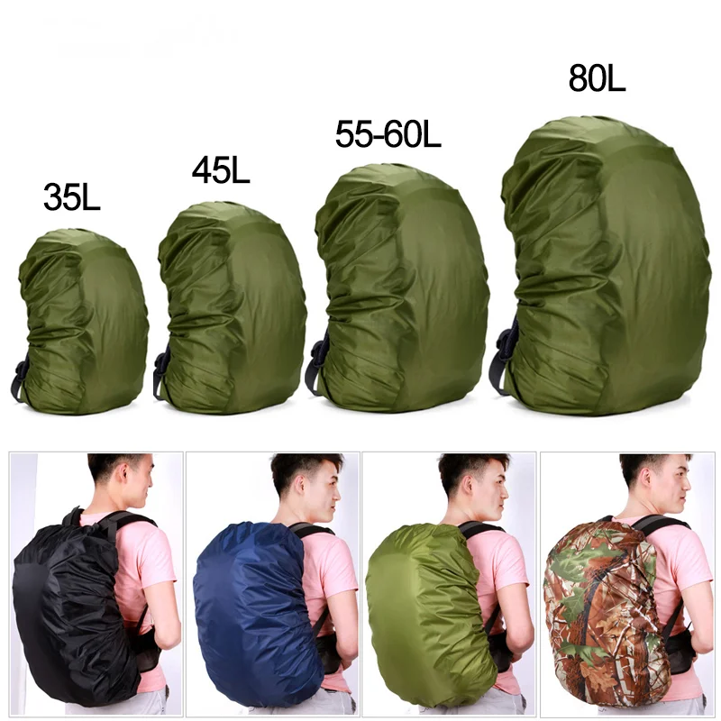 Sporting Backpack Rain Cover 35-80L Outdoor Hiking Climbing Bag Cover Waterproof - £23.82 GBP
