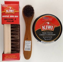 Kiwi Jumbo Black Shoe Polish Cream Kiwi Shine Brush &amp; Dauber, Select: Items - £7.90 GBP+