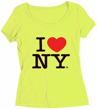 I Love NY Neon Teens/Ladies Scoop Neck T-Shirt Tee Officially Licensed S... - $15.99