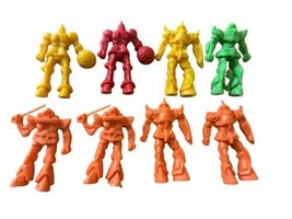 8x Small Plastic Robot Cupcake Toppers Boys Party Toy Lot - £6.59 GBP