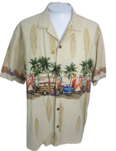 Royal Hawaiian Creations vtg Mens Hawaiian shirt 3XL scenic woody cars surfing - £30.06 GBP