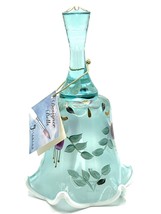 Fenton Aquamarine Floral Bell #7562 AG - £52.55 GBP