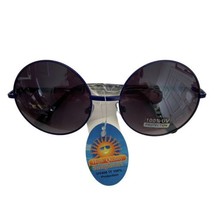 Oversized Round Circle Sunglasses John Lennon Style Classic Unisex Blue Frames - £5.12 GBP