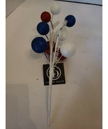 Red White Blue Craft Branch With Balls - $13.45
