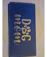 Dog Mom Blue Laser Engraved Leatherette Check Book Cover - $109.40 MXN