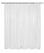 Crystal Clear 100% Peva 70&quot;x71&quot; Shower Curtain w/ magnets Light weight M... - €15,87 EUR