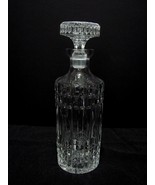 Elegant Crystal Liquor Decanter 20 Oz  with Squares and Thumb Cuts - £7.98 GBP