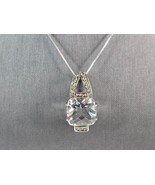 Womens Vintage Estate Sterling Silver Modernist Pendant &amp; Necklace 14.2g... - €73,07 EUR