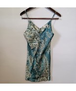 Zara Blue Beige Paisley Print Short Strappy Mini Dress Size S Summer Casual - $272.80 MXN