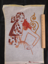 Vtg. Ms. Originals LADY WITH SCARF NEEDLEPOINT CANVAS - Design 11&quot; x 15-... - $29.00