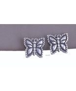 John Hardy JAI Butterfly Stud Ear Stud Sterling Silver Earrings 1/2&quot; NIB - £115.63 GBP